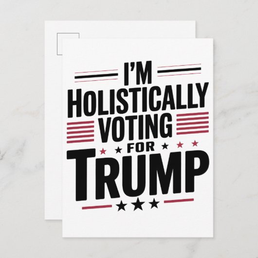 トランプ選挙のカマラ氏に対して総論的に投票している インビテーションポストカード (正面/裏面)