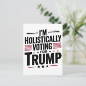 トランプ選挙のカマラ氏に対して総論的に投票している インビテーションポストカード (スタンド正面)