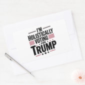 トランプ選挙のカマラ氏に対して総論的に投票している 長方形シール (封筒)