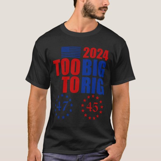 トランプ選挙は不正できないほど巨大 Conservative Republi Tシャツ (正面)
