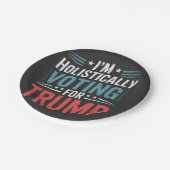 トランプ選挙ハリスの総論投票 ペーパープレート (アングル)