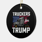 トランプ選挙ヴィンテージ大統領ののトラック セラミックオーナメント (左)