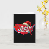 トランプ選挙地図メリークリスマスホリデーサンタH カード (黄色い花)