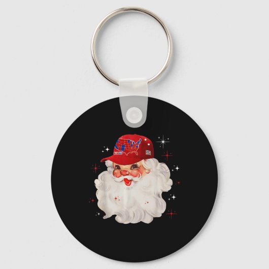 トランプ選挙地図メリークリスマスホリデーサンタH キーホルダー (正面)