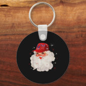 トランプ選挙地図メリークリスマスホリデーサンタH キーホルダー (正面)