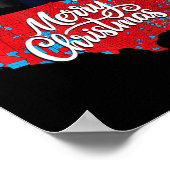 トランプ選挙地図メリークリスマスホリデーサンタH ポスター (角)