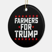 トランプ選挙大統領のヴィンテージ農家 セラミックオーナメント (左)