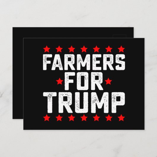トランプ選挙大統領のヴィンテージ農家 ポストカード (正面/裏面)