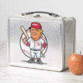 トランプ野球の風刺画 メタルランチボックス (インサイチュ)