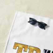 トランプ金ゴールド💖ポートレート2025 💕米国45 47 ビーチタオル (インサイチュ)