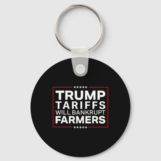 トランプ関税が破産する農家抗議Re キーホルダー (正面)