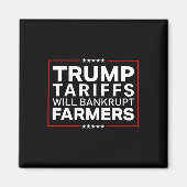 トランプ関税が破産する農家抗議Re マグネット (正面)