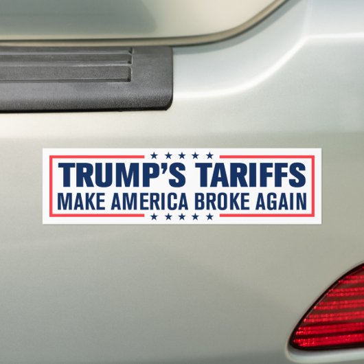トランプ関税でアメリカは再び崩壊 バンパーステッカー (車上)