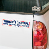 トランプ関税でアメリカは再び崩壊 バンパーステッカー (トラック上)