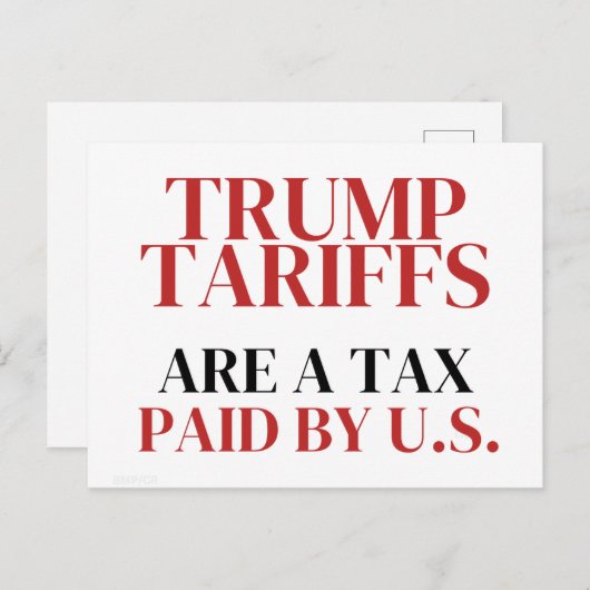 トランプ関税のデスは米国赤によって支払われる税金である ポストカード (正面/裏面)