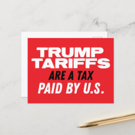 トランプ関税は米国赤が支払う税金である ポストカード
