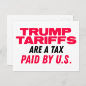 トランプ関税は米国赤税で支払われる ポストカード (正面/裏面)