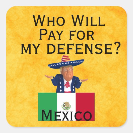 トランプ防衛ステッカー スクエアシール (正面)