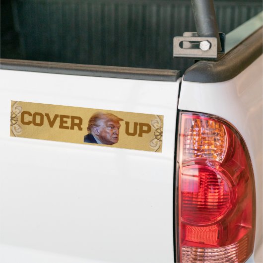 トランプ隠蔽ステッカー バンパーステッカー (トラック上)