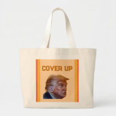 トランプ隠蔽レジ袋 ラージトートバッグ (正面)