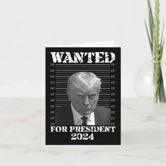 トランプ非有罪マグショット2024大統領のために指名手配 カード (正面)