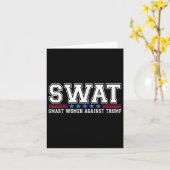 トランプ頭が切れる・アンチ・トランプに対するおもしろい女性の攻撃2 カード (黄色い花)