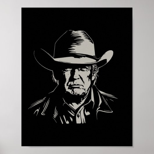 トランプ頭カウボーイアメリカ2024投票米国マガ1 ポスター (正面)