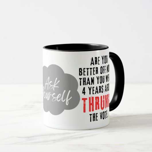 トランプ頼マグ マグカップ (正面右)