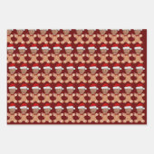 トランプ顔カスタム顔フォトジンジャーブレッド ラッピングペーパーシート (正面3)