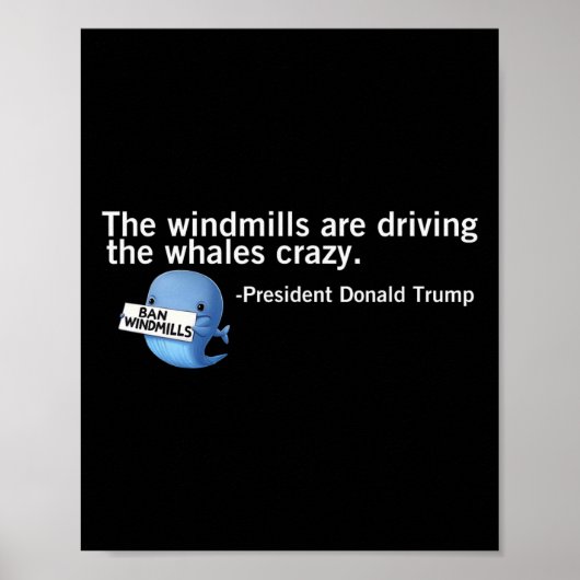 トランプ風車がクジラを追い熱狂する詰めおもしろいる ポスター (正面)