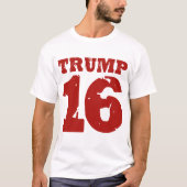 トランプ16キャンペーンジャージ動揺して Tシャツ (正面)