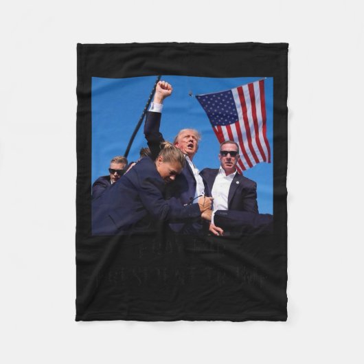 トランプ2大統領 フリースブランケット (正面)