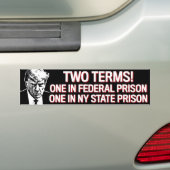 トランプ2期刑務所ムグショットアンチ – トランプ2024 バンパーステッカー (車上)