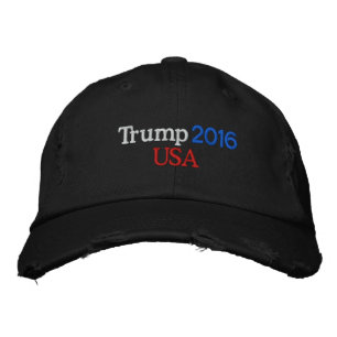 トランプ2016米国キャップ 刺繍入りキャップ