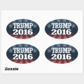 トランプ2016 楕円形シール (シート)
