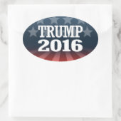 トランプ2016 楕円形シール (バッグ)