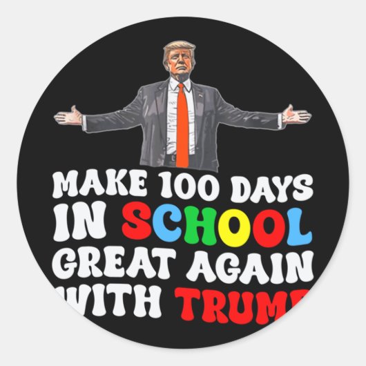 トランプ202で再素晴らしび100人の日を作る ラウンドシール (正面)