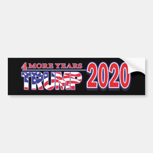 トランプ2020さらに4年 バンパーステッカー (正面)