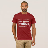 トランプ2020のためのイスラム教徒 Tシャツ (正面フル)