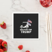 トランプ2020のゴルファーのトランプのサポータゴルフ スタンダードカクテルナプキン (インサイチュ)