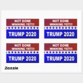 トランプ2020まだ赤、白、青の勝利を行っていない 長方形シール (シート)