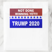 トランプ2020まだ赤、白、青の勝利を行っていない 長方形シール (バッグ)