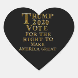 トランプ2020アメリカをグレアにする権利のための投票 ハートシール