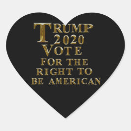 トランプ2020アメリカ人になる権利の投票 ハートシール