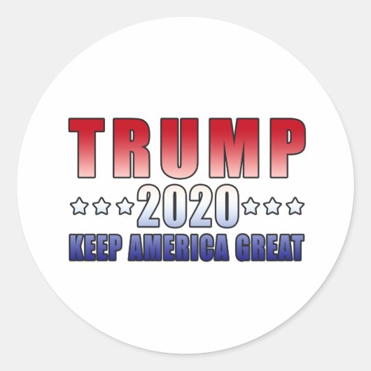 トランプ2020アメリカ保スティ素晴らしステッカー ラウンドシール (正面)