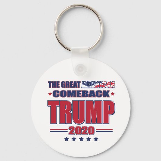 トランプ2020ア保メリカ素晴らし キーホルダー (正面)