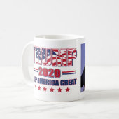 トランプ2020ア保メリカ素晴らし コーヒーマグカップ (正面左)