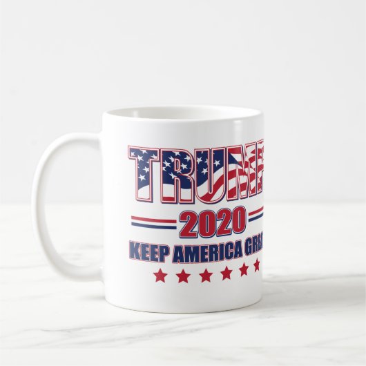 トランプ2020ア保メリカ素晴らし コーヒーマグカップ (左)