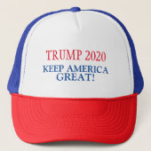 トランプ2020ア保メリカ素晴らし!トラッカーハット キャップ (正面)