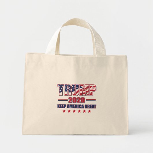 トランプ2020ア保メリカ素晴らし ミニトートバッグ (正面)